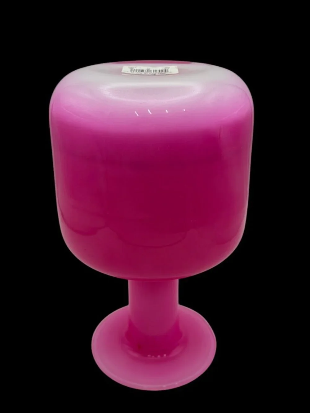 Blush Pink Polish Art Glass Vase – Made in Poland – Modern Satin Ombre Bud Vase